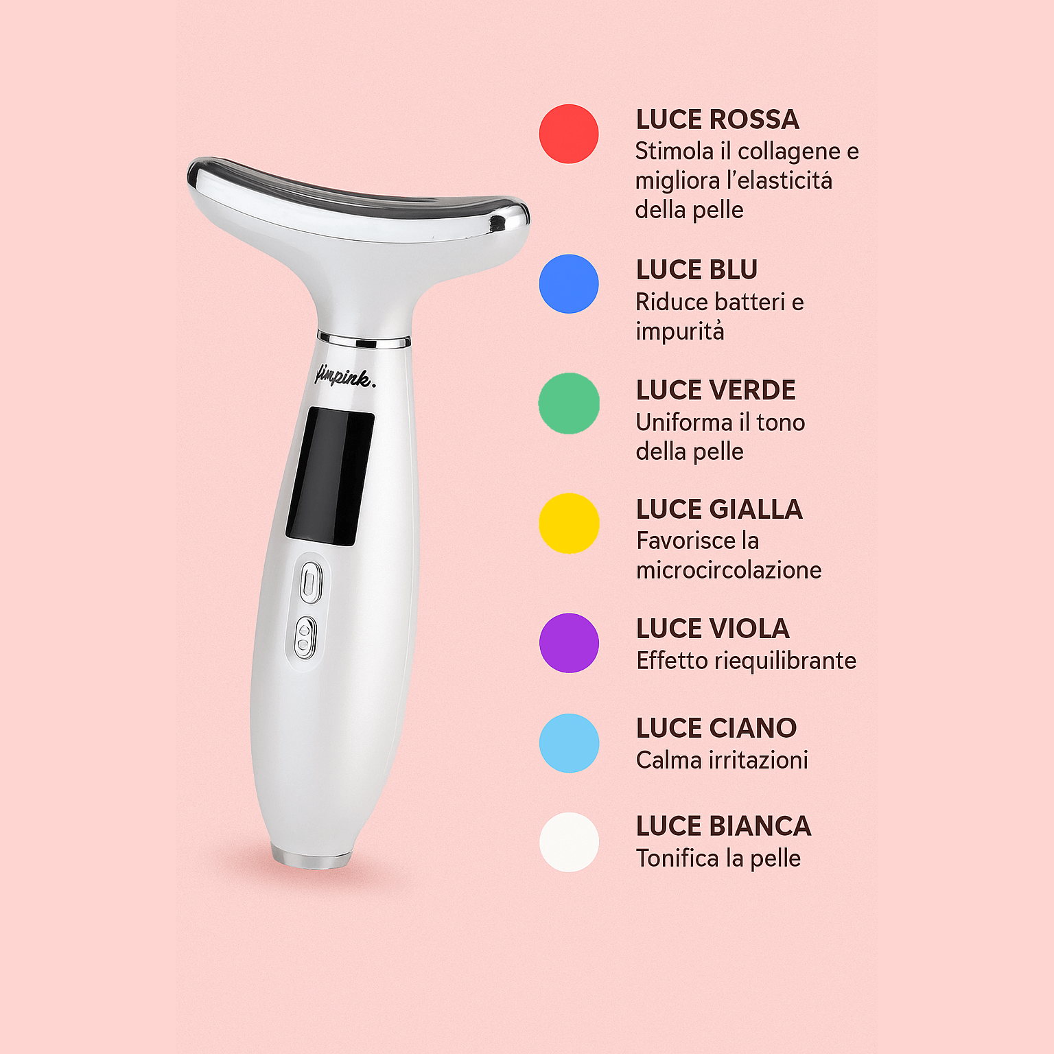 Massaggiatore Luminoso Viso e Collo - PetVision Italia™ 