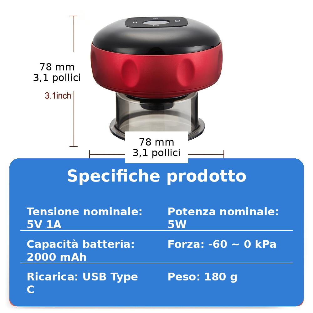 Massaggiatore Vacuum + Calore